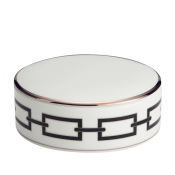 Ginori Catene Black Round Box - 5"